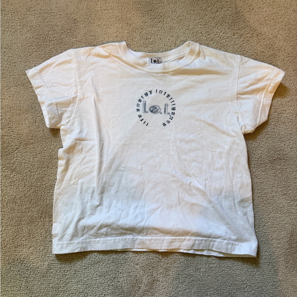 L.e.i. crop top tshirt vintage y2k 90s baby tee 💛